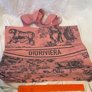 Riviera Coral Graphic Tote Bag